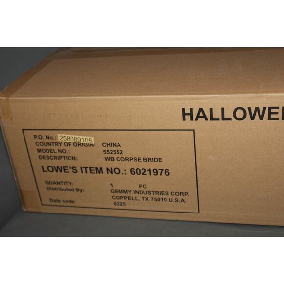 Disney Corpse Bride Emily 20th Anniversary Gemmy Halloween 2025 Animatronic 5Ft - Picture 16 of 16